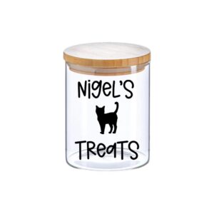 Custom Wooden Lid Pet Dog Cat Treat Jar by More Than Crackers