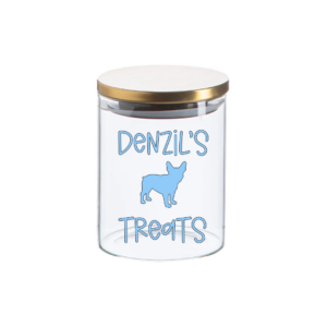 Custom Gold Lid Pet Dog Cat Treat Jar by More Than Crackers