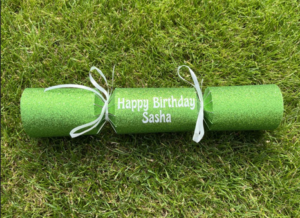 Custom Green With Sparrkles Cracker Gift Present Product
